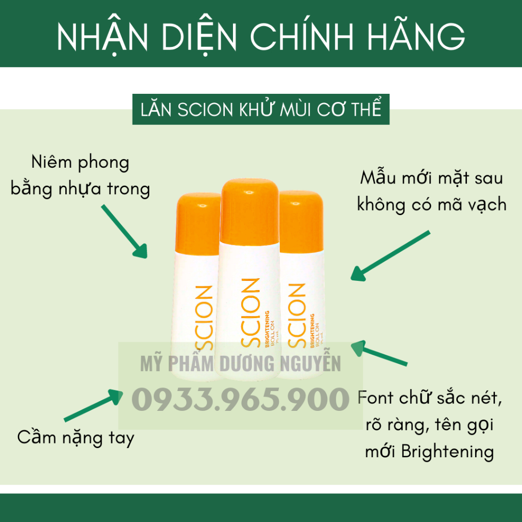 Lăn Scion Chính Hãng Khử Mùi Cơ Thể Đặc Biệt Hôi Nách Hôi Chân 75ml