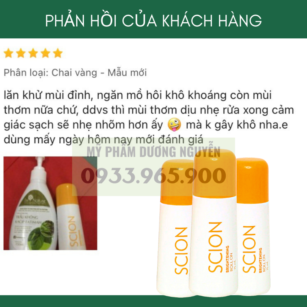 Lăn Scion Chính Hãng Khử Mùi Cơ Thể Đặc Biệt Hôi Nách Hôi Chân 75ml