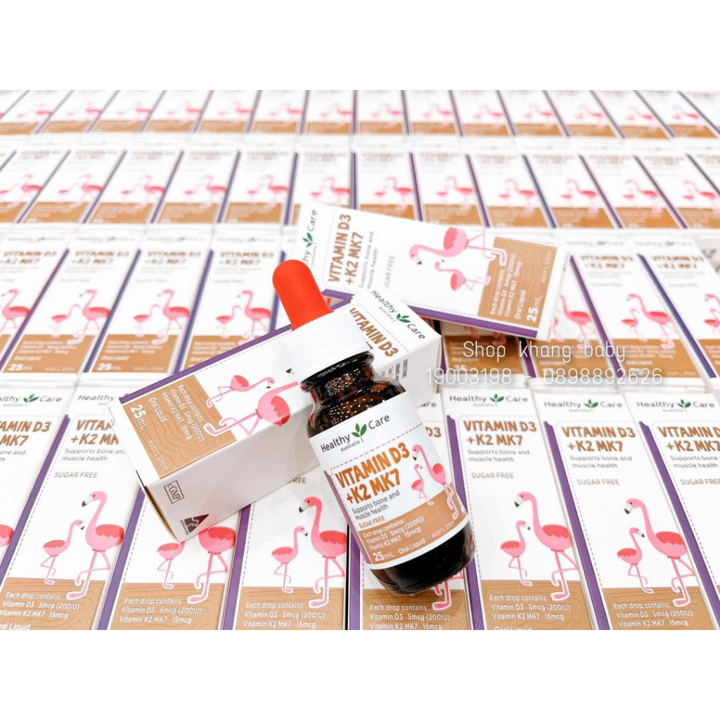 Vitamin D3 + K2 MK7 Healthy Care Úc 25ml - Shop Khang Baby