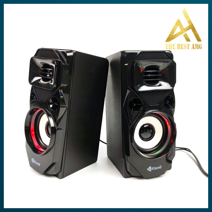 Loa Máy Tính Để Bàn Có Dây Led Rgb 2.0 Kisonli U9004 - Loa Vi Tính PC Laptop Âm Thanh Cực Mạnh Bass Siêu Trầm