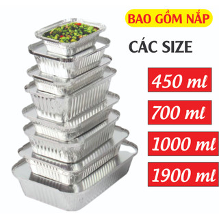 Set 20 Hộp Giấy Bạc - Hộp Nhôm dùng một lần, khuôn nhôm nướng bánh, khuôn lò vi sóng, microwave, khuôn nhôm.