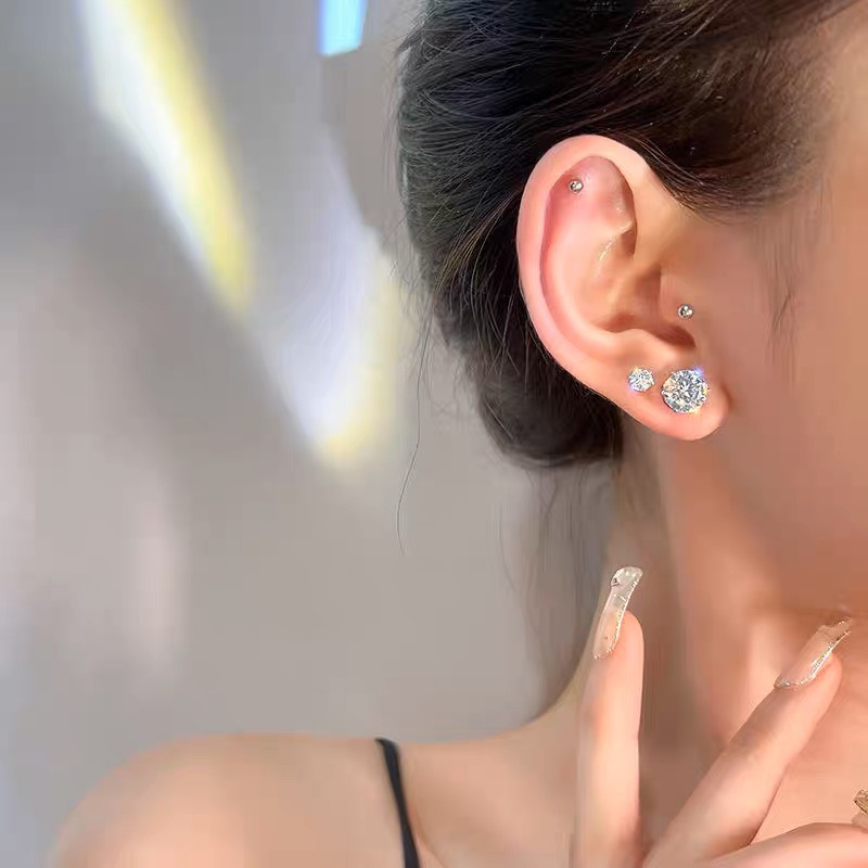 Bông tai - khuyên tai cá tính đẹp, chất liệu thép titan 100% không gỉ unisex phù hợp cho nam và nữ BEAR18 -BT103