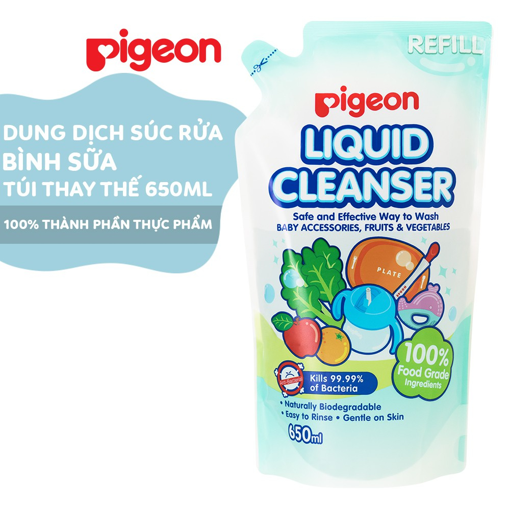 Dung dịch súc rửa bình sữa Pigeon 450ml thay thế B1
