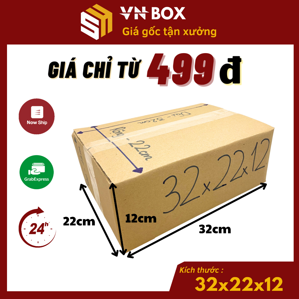 32x22x12 Thùng Carton hộp carton đóng hàng giá gốc tận xưởng - VN BOX
