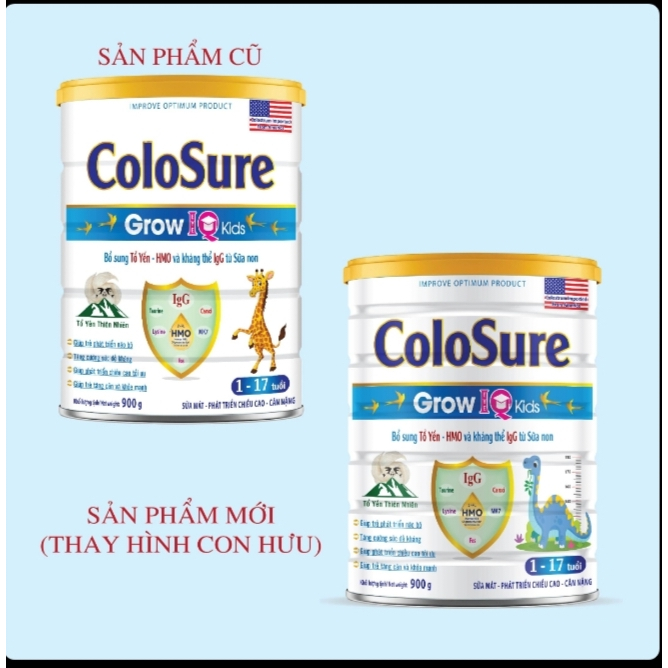Sữa COLOSURE GROW IQ KIDS 900G