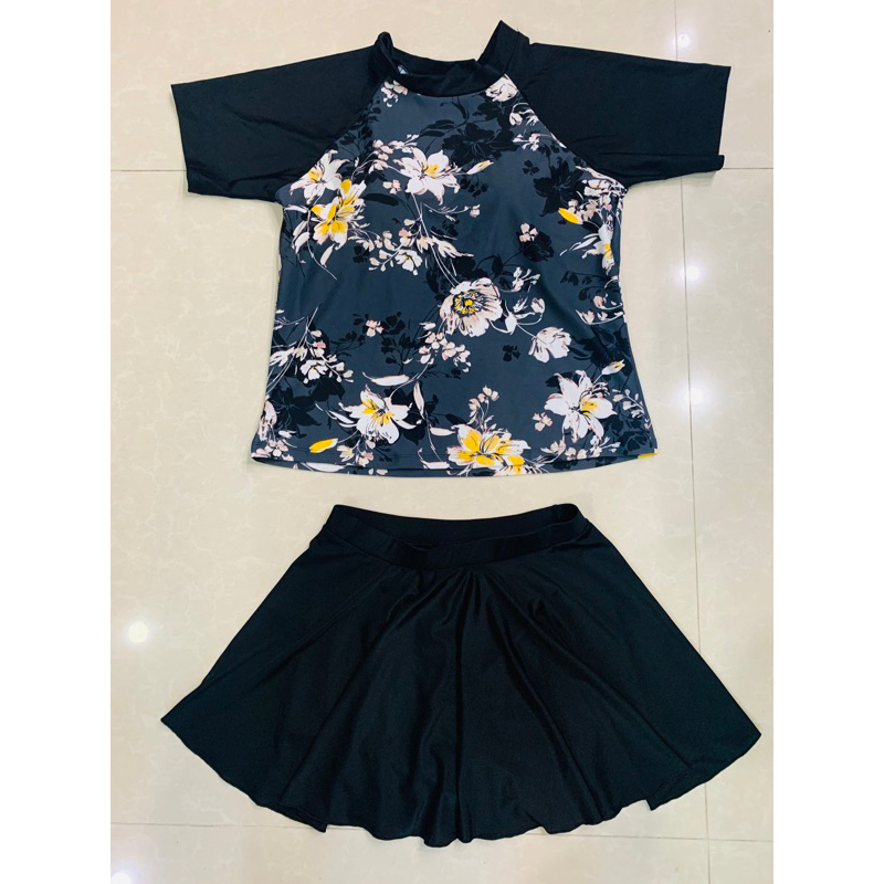 Bộ áo tắm size xxl phom suông giấu bụng 75-85 kg