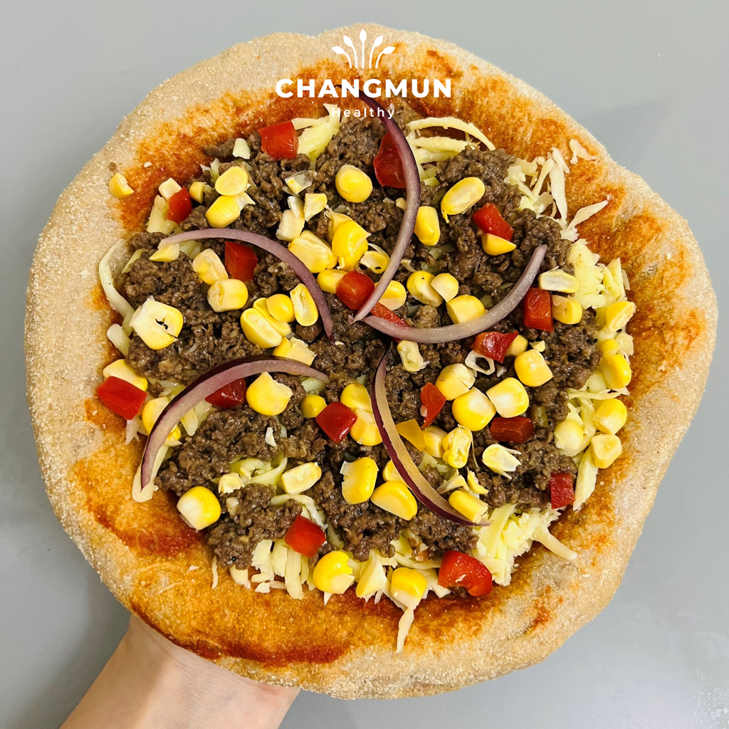Bánh Pizza Nguyên Cám chuẩn vị Ý 𝐂𝐡𝐚𝐧𝐠𝐦𝐮𝐧 𝐇𝐞𝐚𝐥𝐭𝐡𝐲 size 18cm 270gr