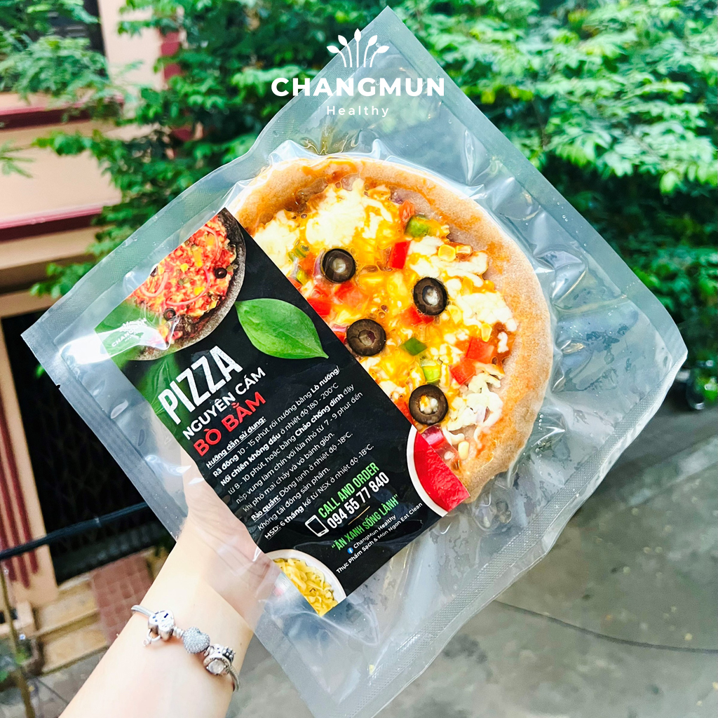 Bánh Pizza Nguyên Cám chuẩn vị Ý 𝐂𝐡𝐚𝐧𝐠𝐦𝐮𝐧 𝐇𝐞𝐚𝐥𝐭𝐡𝐲 size 18cm 270gr