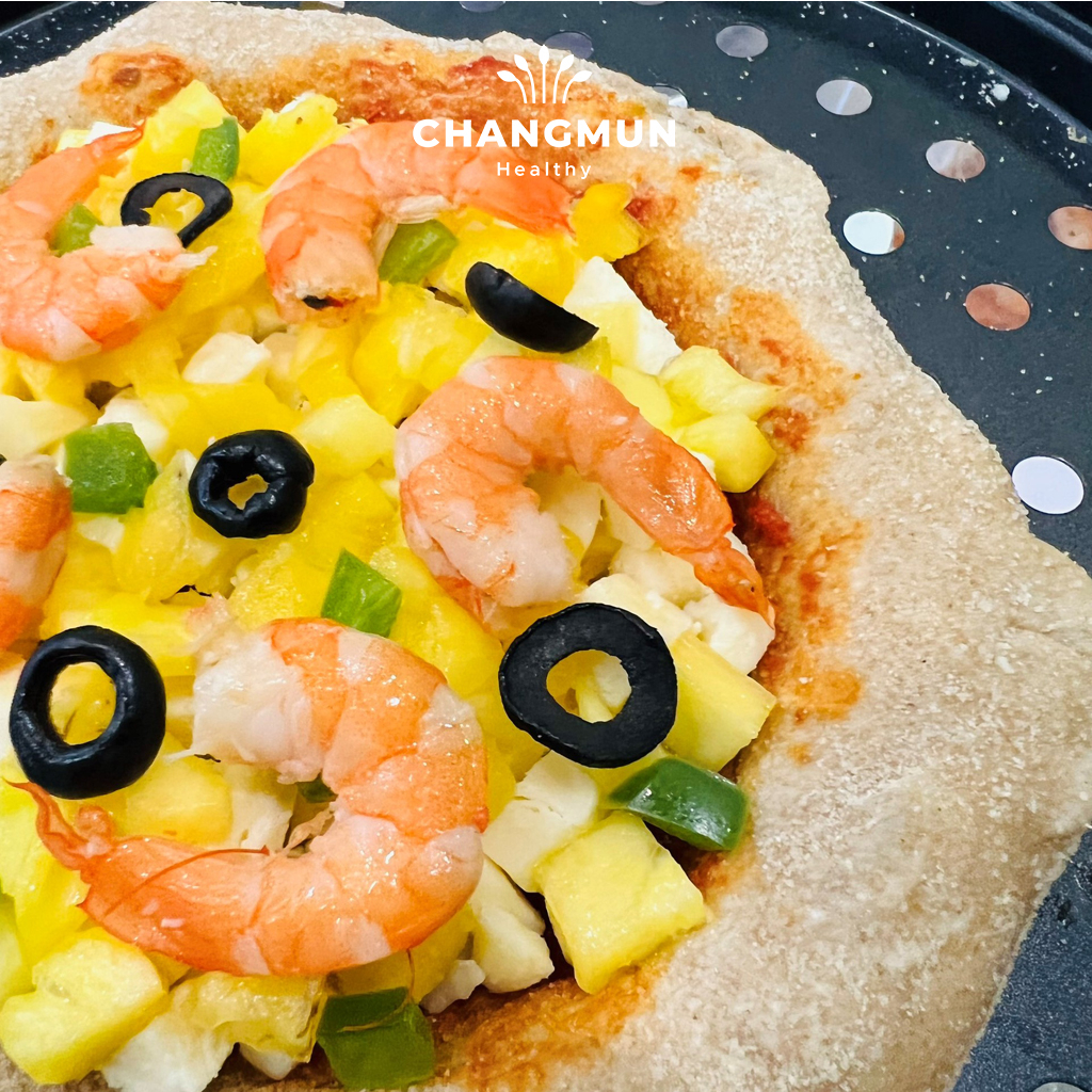 Bánh Pizza Nguyên Cám chuẩn vị Ý 𝐂𝐡𝐚𝐧𝐠𝐦𝐮𝐧 𝐇𝐞𝐚𝐥𝐭𝐡𝐲 size 18cm 270gr