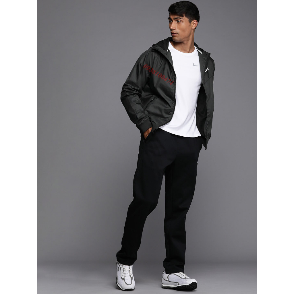 Áo khoác Nike chính hãng màu đen có mũ trùm đầu vải dù xịn lót lưới cách nhiệt bên trong