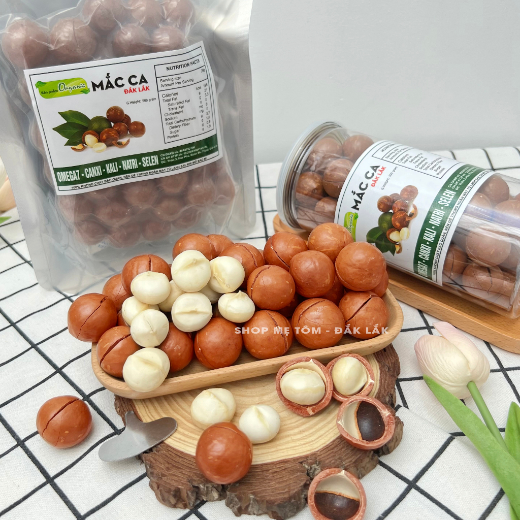 500GRAM MACCA ĐĂKLĂK SIZE TRUNG 2.3CM - 2.8CM CHUẨN GIÒN SẤY ĂN LIỀN