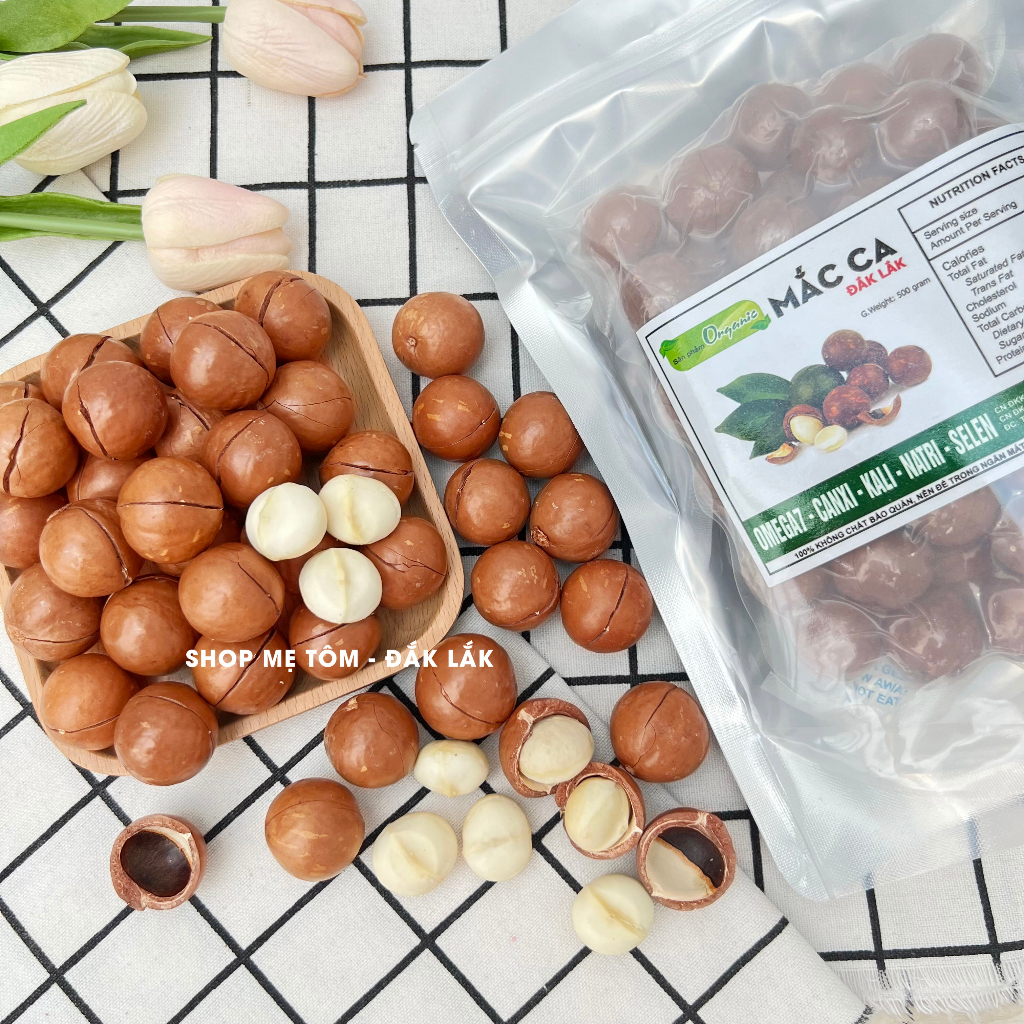 500GRAM MACCA ĐĂKLĂK SIZE TRUNG 2.3CM - 2.8CM CHUẨN GIÒN SẤY ĂN LIỀN