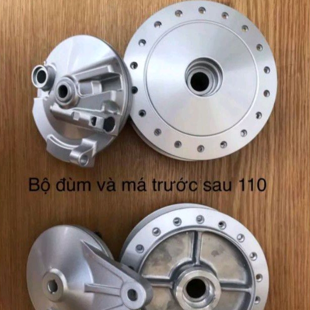 Bộ pass má phanh đùm trước sau xe WAVE A, Alpha 110 zin honda