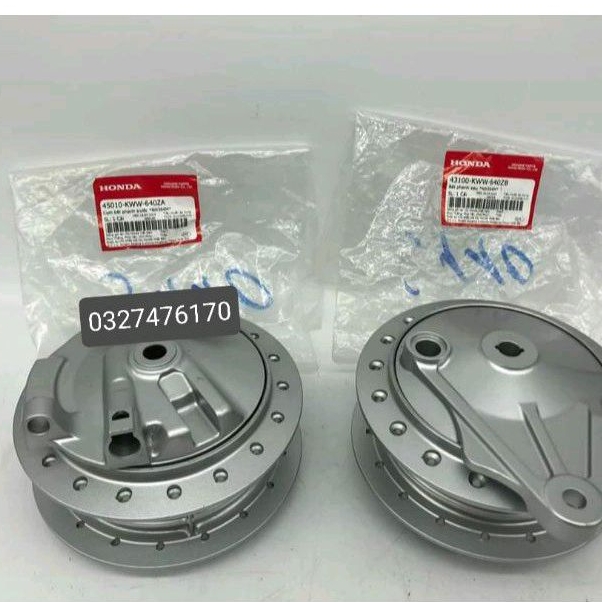 Bộ pass má phanh đùm trước sau xe WAVE A, Alpha 110 zin honda
