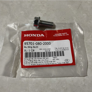 Chính hãng - Bu lông nhiều dòng xe 8x20 - ốc Bắt giàn để chân dream wave và nhiều xe máy honda