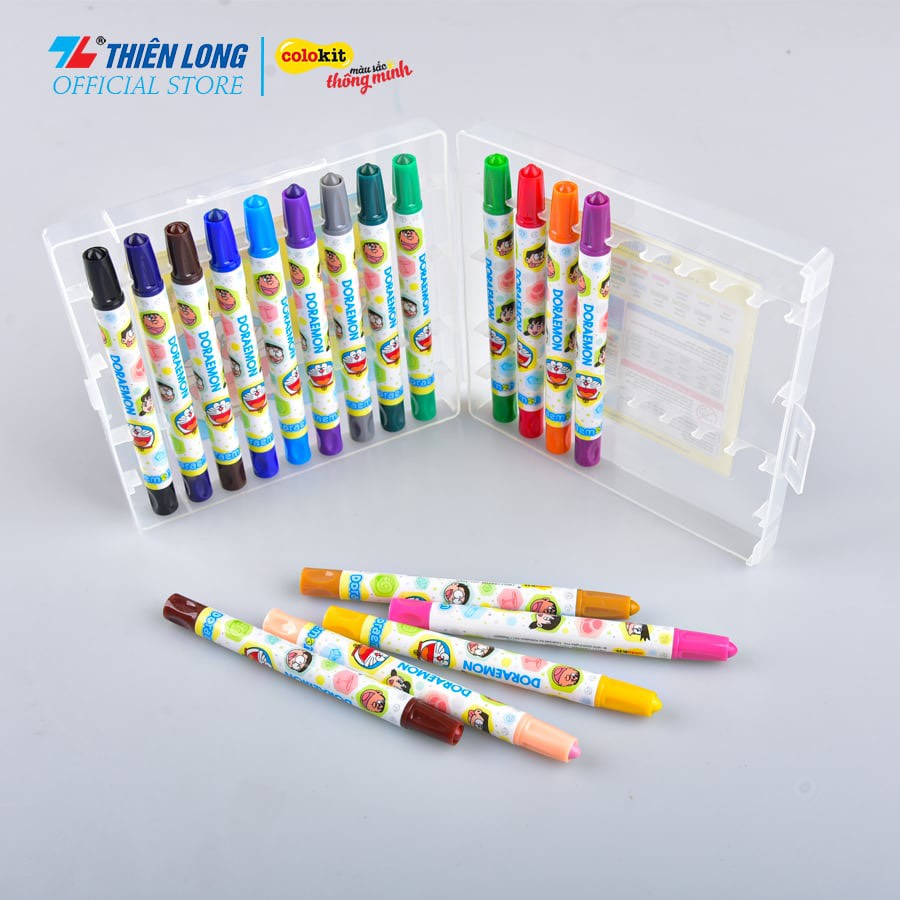 Bút sáp vặn 18 màu Thiên Long Colokit TCR-C008/DO