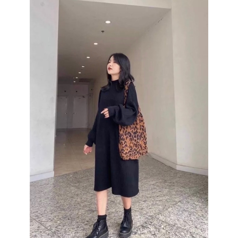 Váy thun tăm trơn