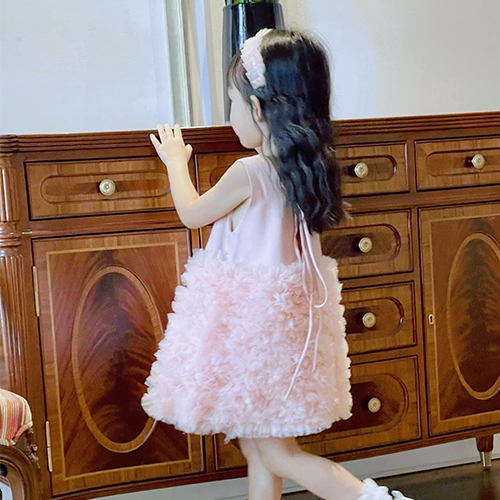 Đầm công chúa bé gái mầu hồng váy bé gái váy dự tiệc sinh nhật