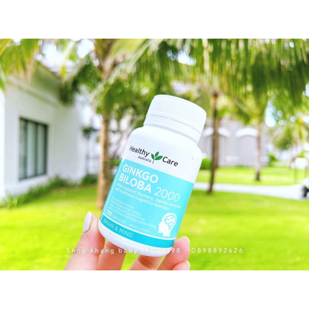 Viên Uống Bổ Não Healthy Care Ginkgo Biloba Úc 100 viên - Shop Khang Baby