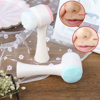 Cọ rửa mặt 2 đầu silicone massage mềm mại