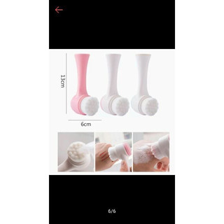 Cọ rửa mặt 2 đầu silicone massage mềm mại