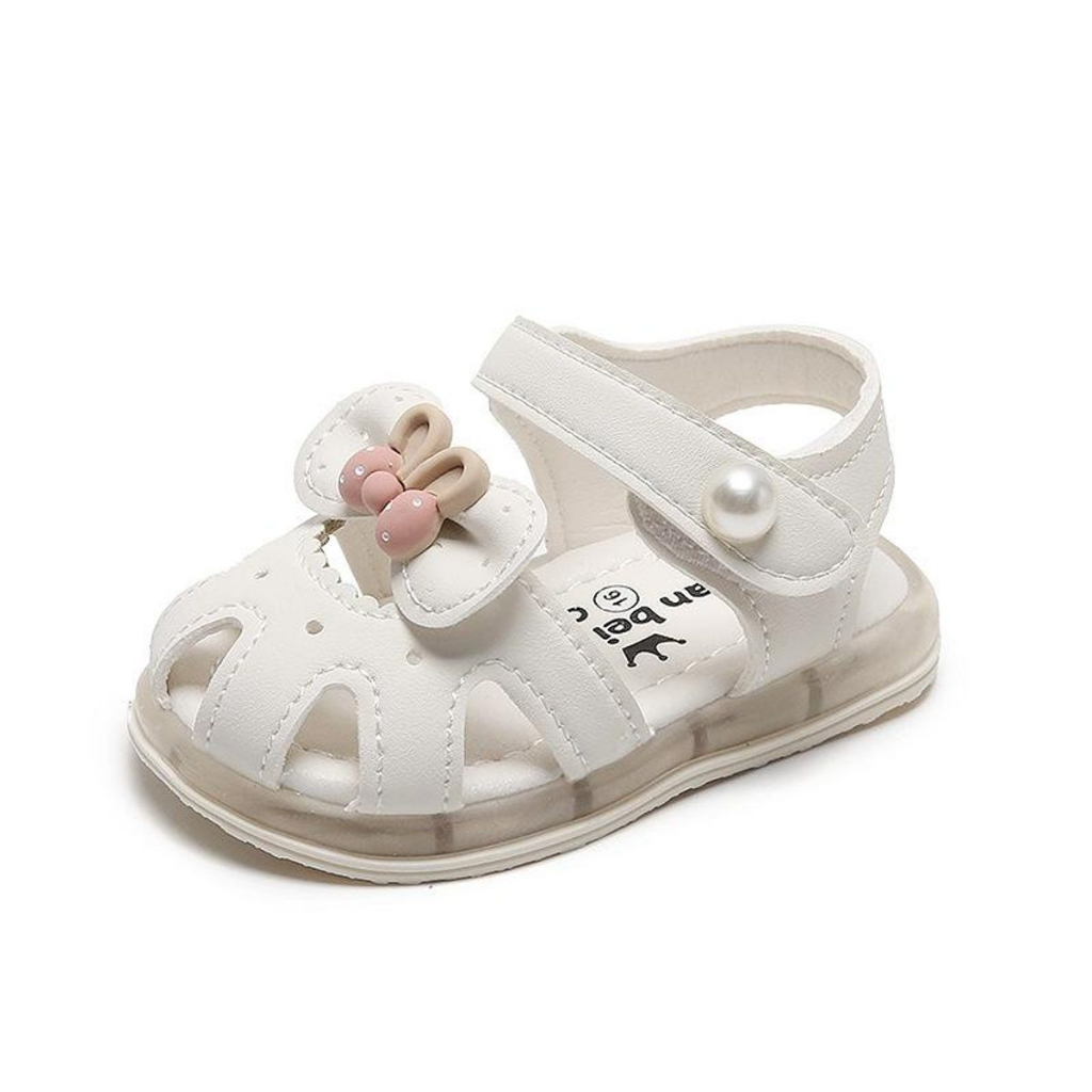 Dép Tập Đi Nơ Thỏ Có Đèn Led Siêu xᶖnh Siêu Dễ Thương Cho Các Bé