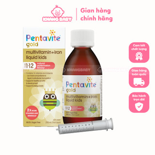 Vitamin tổng hợp kèm sắt Pentavite Gold Úc 200ml 1Y+ - Shop Khang Baby
