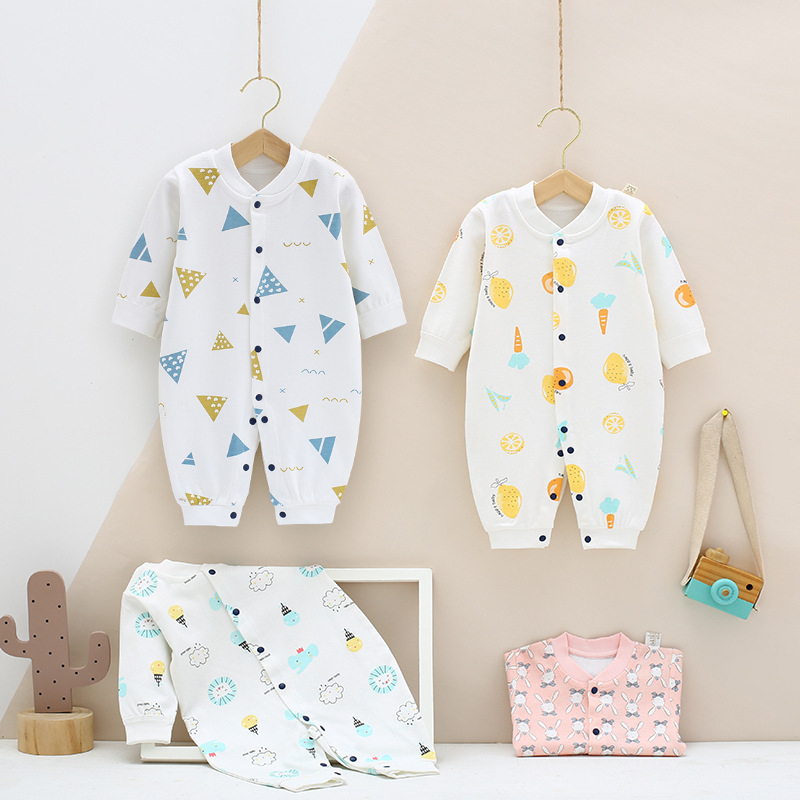 Body dài tay liền thân bodysuit dài tay cotton cho bé hàng đẹp xuất Hàn SLT04