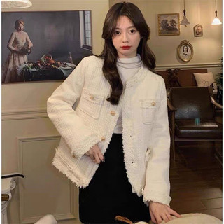 Áo Khoác Dạ Tweed Hàn Quốc, Áo Khoác dạ viền ren hàng Quảng Châu trẻ trung bánh bèo - Xưởng May Hạnh Hồng