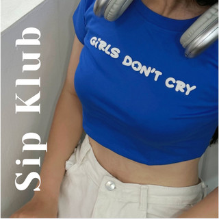 Áo Croptop thun Y2K - Girls don't cry - cotton 4 chiều freesize < 58kg