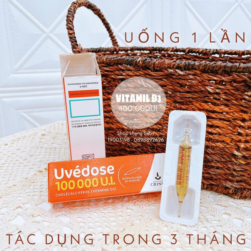Vitamin D3 Uvedose liều cao 100000 UI 18M - Shop Khang Baby