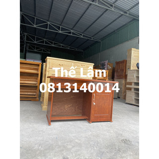 Bàn làm việc gỗ thông phủ xoan