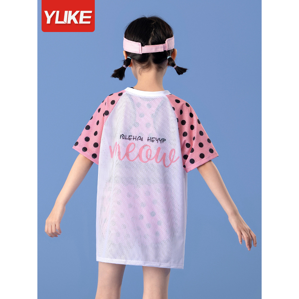 Đồ Bơi Bé Gái Set 3 Chi Tiết  Hoạ Tiết Mèo Chấm Bi Dễ Thương Cho Bé Từ 2 Tuổi đến 9 Tuổi - Bộ Đồ Bơi Trẻ Em