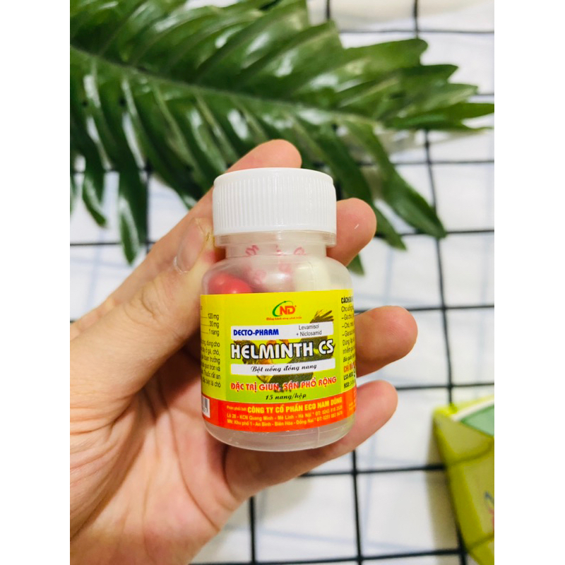 Helminth CS chữa giun sán phổ rộng cho gà chọi gà đá gà tre gà nòi chó mèo dê thỏ rắn