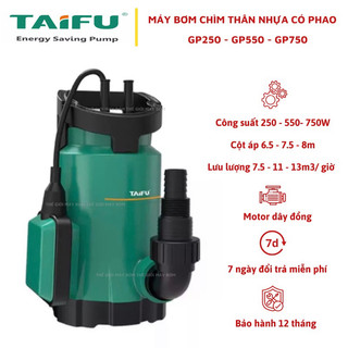 Máy bơm chìm nước thải 250w, 550w, 750w không chổi than taifu - bảo hành 1 năm, bơm tõm. bơm thả chìm
