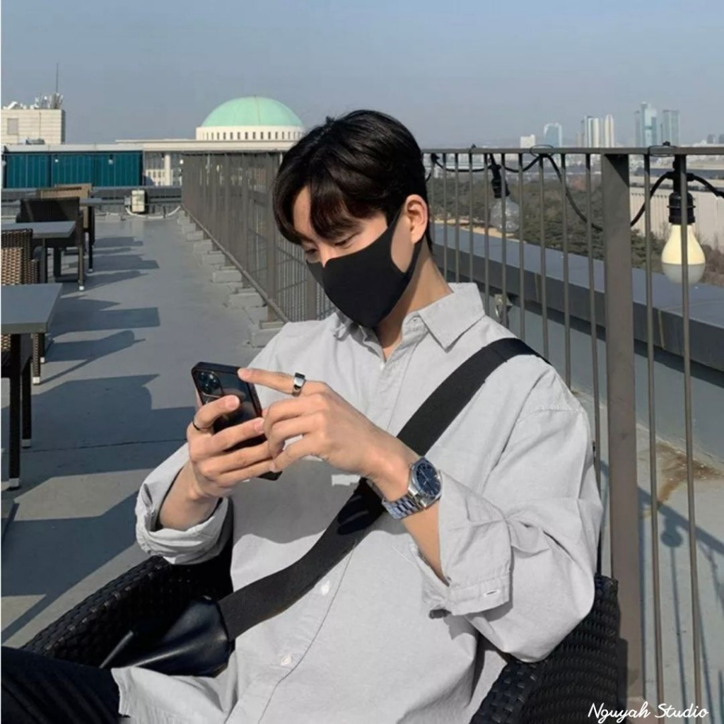 Sơ mi dài tay nam basic phong cách Hàn Quốc