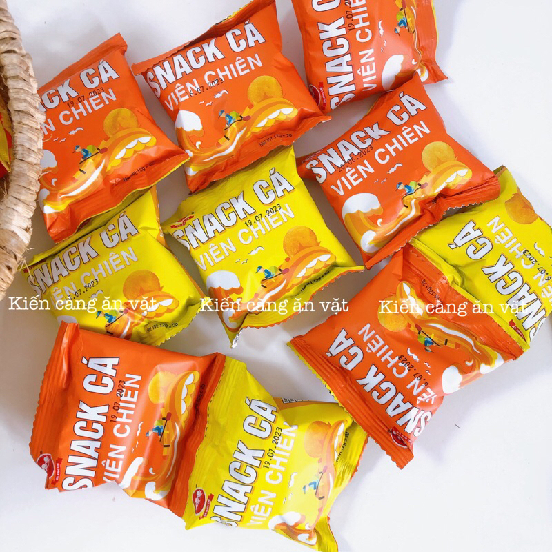 Combo 10 gói snack cá viên chiên, mực chiên bơ, cánh gà giòn mini