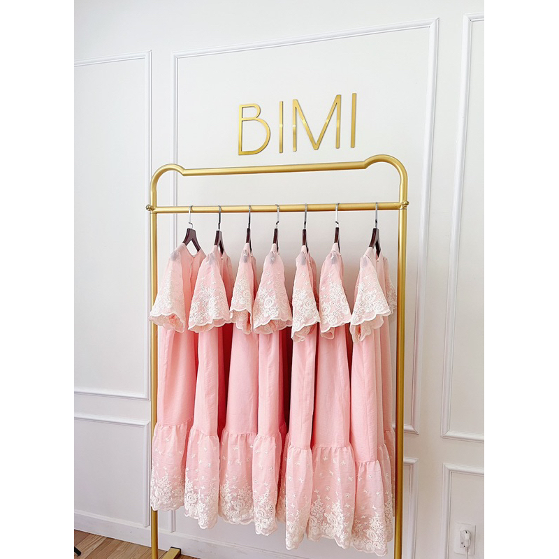 ĐẦM HỒNG THÊU HOA - BIMI