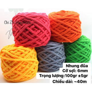 Len nhung đũa, len bông sữa cuộn 100gr