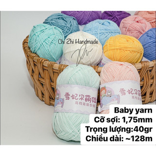 (Màu Trơn) Len Baby Yarn Loại 1 An Toàn Cho Bé