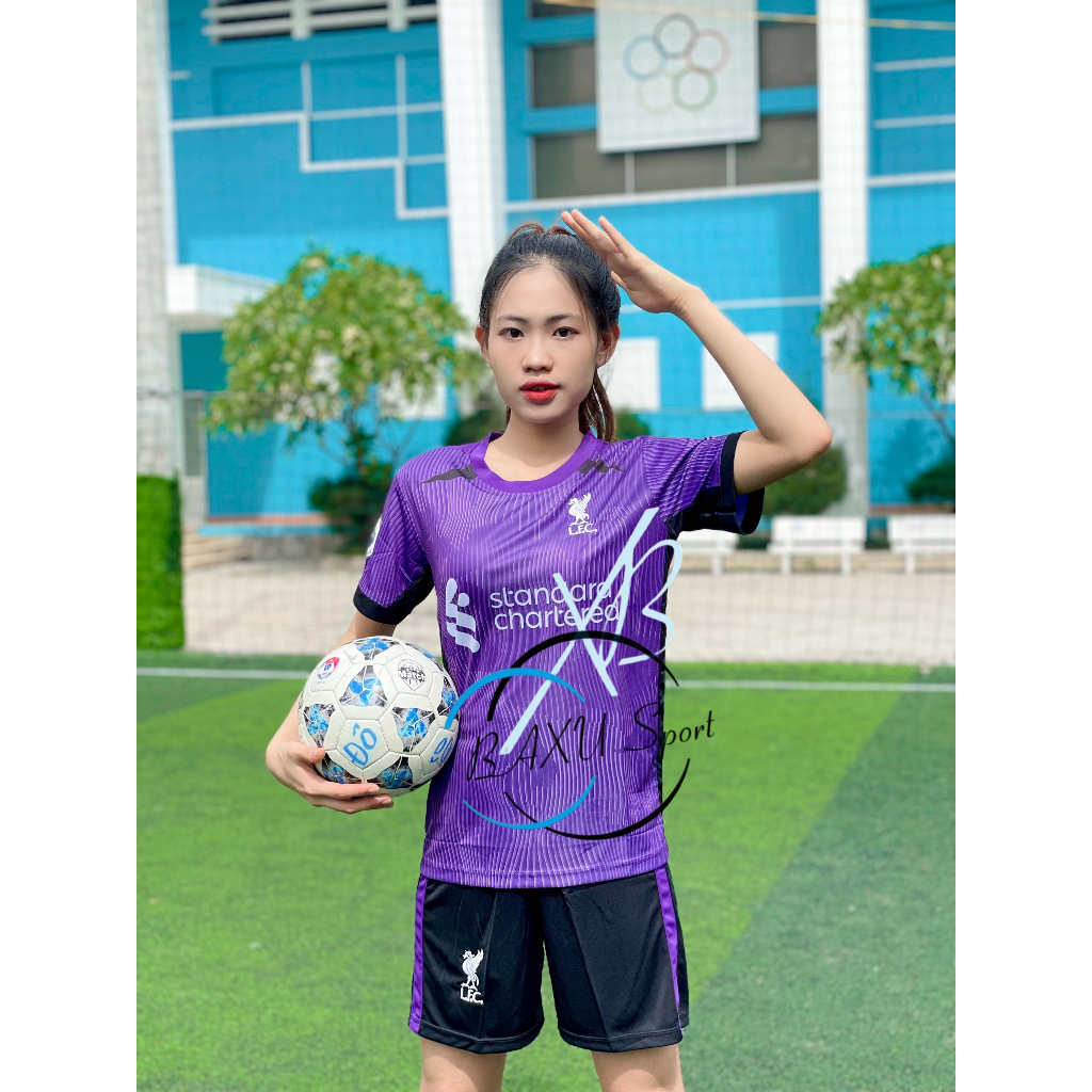 Bộ quàn áo bóng đá clb Liverpool tím mùa 2022 thiết kế Fan thun lạnh đẹp