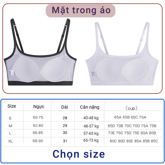 Áo Bra nữ 2 Dây ngắn Trơn Quây ngang AN402- có Đệm ngực Chất Thun cotton hai dây croptop Krfashion