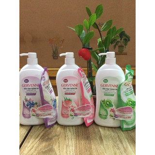 Combo 2 sữa tắm trắng da gervenne 900gram tặng túi 380gram