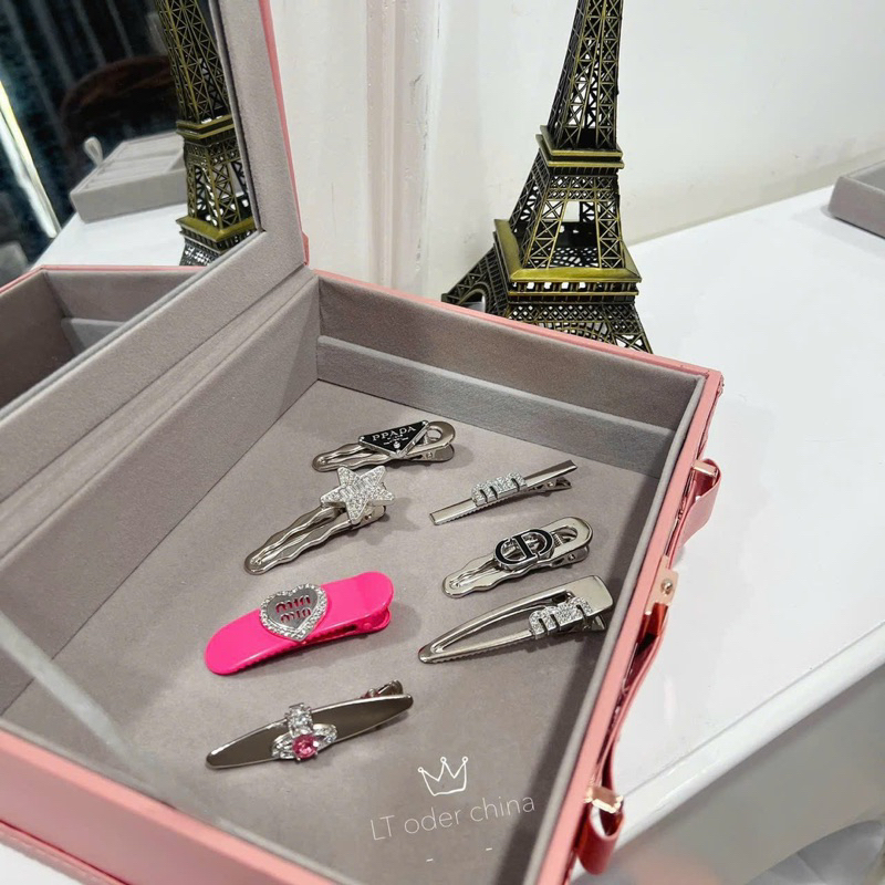 Sét kẹp tóc min min 7 món mạ bạc siêu hot