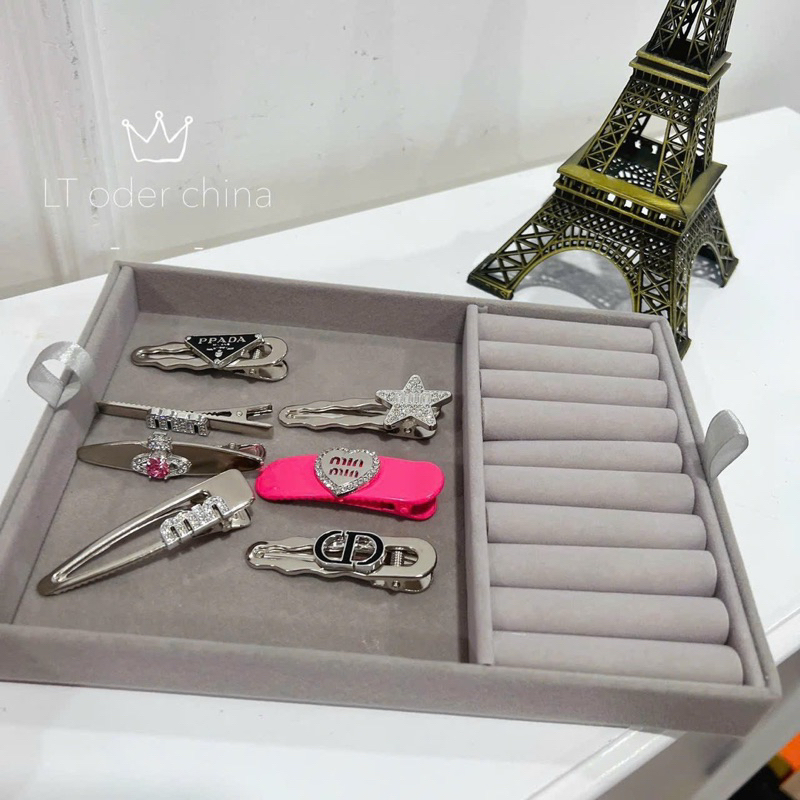 Sét kẹp tóc min min 7 món mạ bạc siêu hot