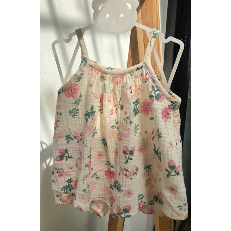 Bộ 2 dây vải Xô muslin dành cho bé gái