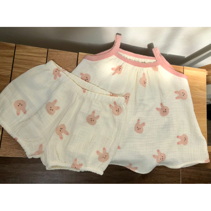 Bộ 2 dây vải Xô muslin dành cho bé gái