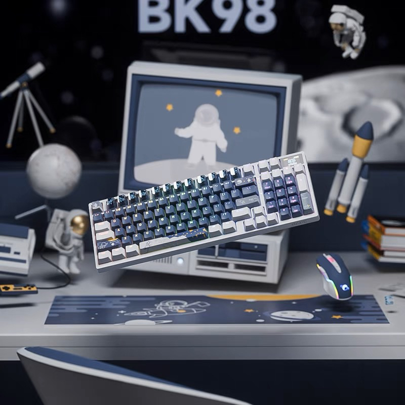 Bàn phím cơ BK98 full phím 3 mode RGB màn hình LCD