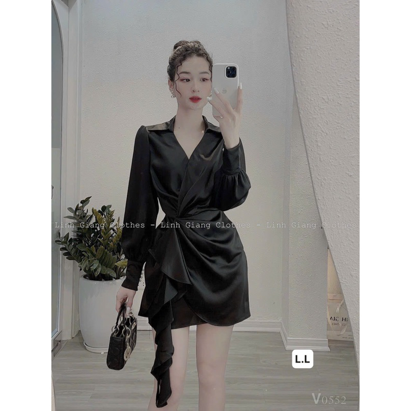 Váy lụa đính ngọc đi tiệc đi chơi siêu sang