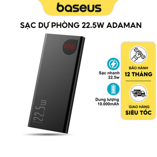  Sạc dự phòng Baseus Adaman Metal Digital Display Quick Charge sạc nhanh 22.5W  QC3.0  PD3.0  10000mah 20000mah 